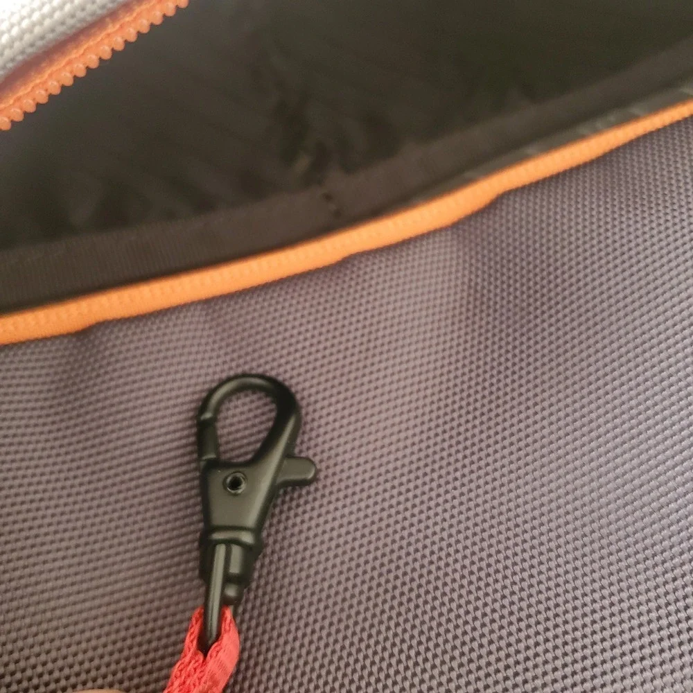 Tomtoc Cordura Sling Bag Grey Orange Accents EDC Crossbody Travel Pack Mens